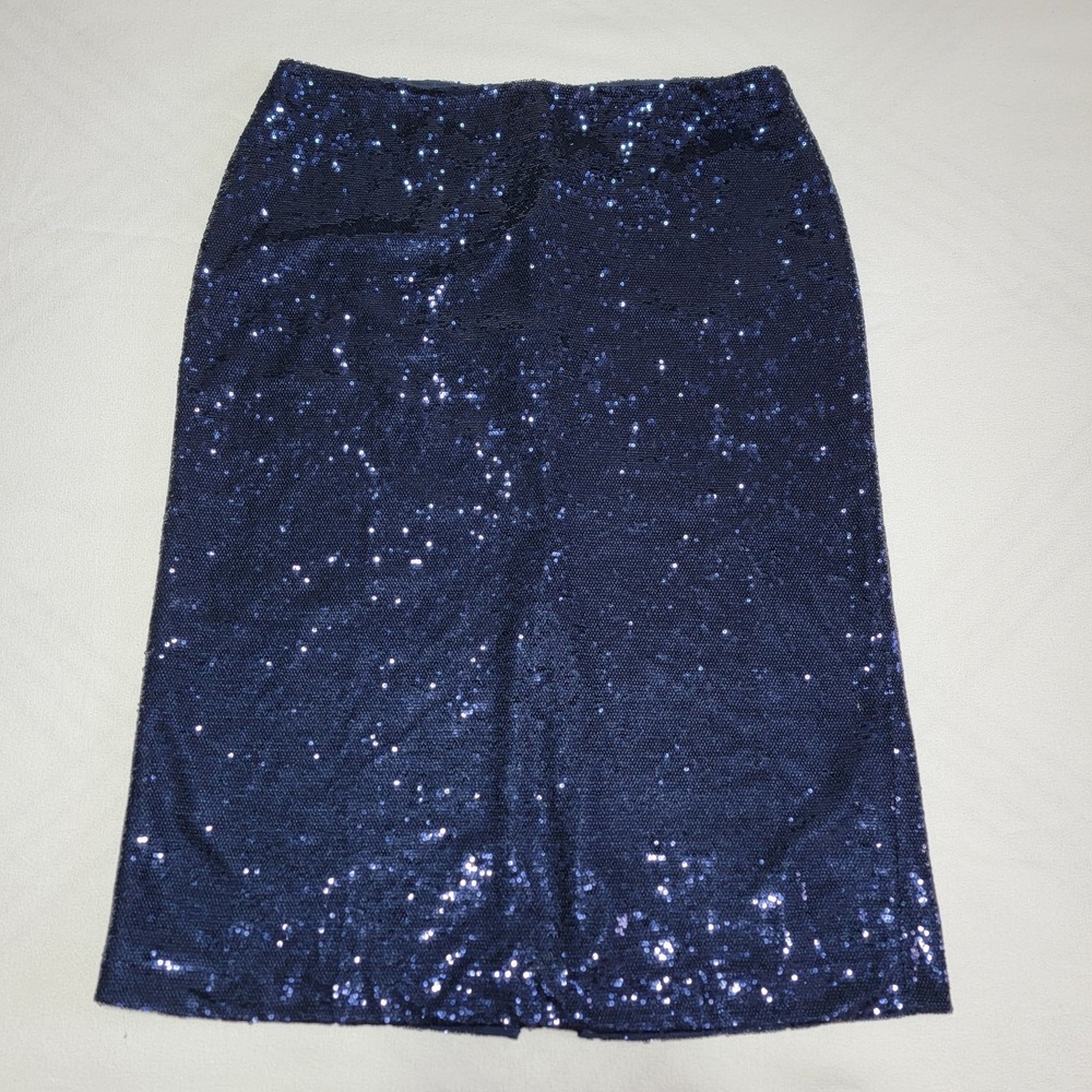 NWT GAP Sequin Midi Pencil Skirt Women Size XL Navy Blue Y2K Vintage 90s‎